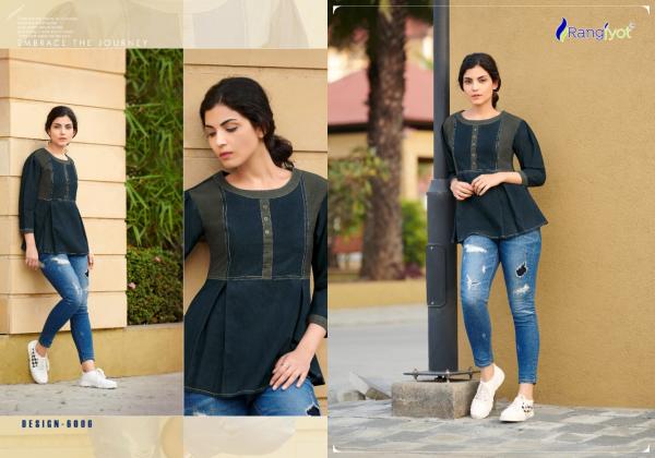 Rangjyot Style Designer Denim Westrn Top 